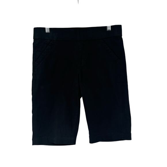 Liverpool Black Pull-On Bermuda Shorts Sz 4/27 - Picture 1 of 7